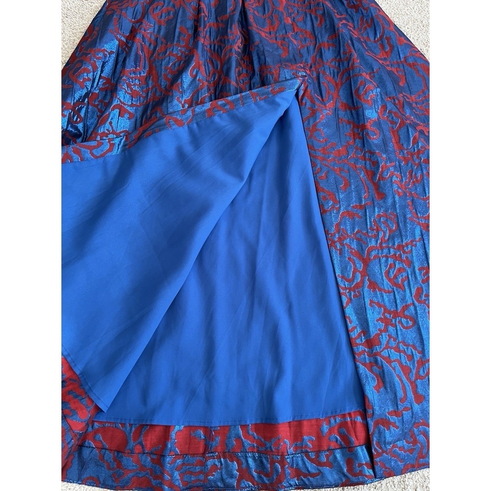 Maeve Anthropologie Floral Brocade Skirt Size 6 Blue holiday Party Formal Maxi - Picture 8 of 8